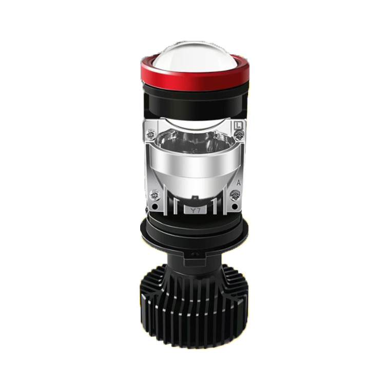 Factory best-selling Y7 H4 bulb with lens is modified to be super bright concentrated two-color light one car led headlight