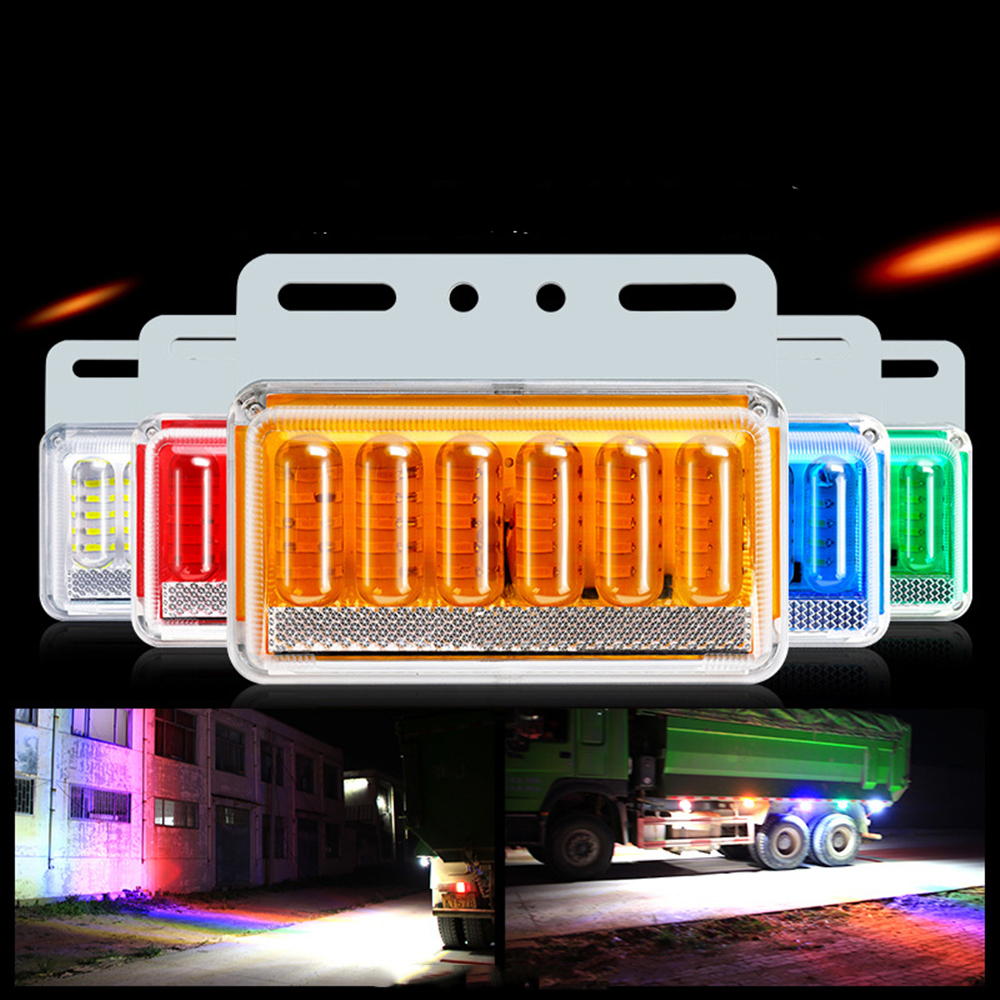 3076 24V 7D Lens 37LEDs Commercial Truck Waterproof Super Bright Side Marker Indicator Light