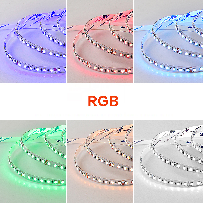 Wholesale 24v low-voltage 3535 colorful dimming rgb smart home ceiling indoor atmosphere rgb self-adhesive lamp strip light