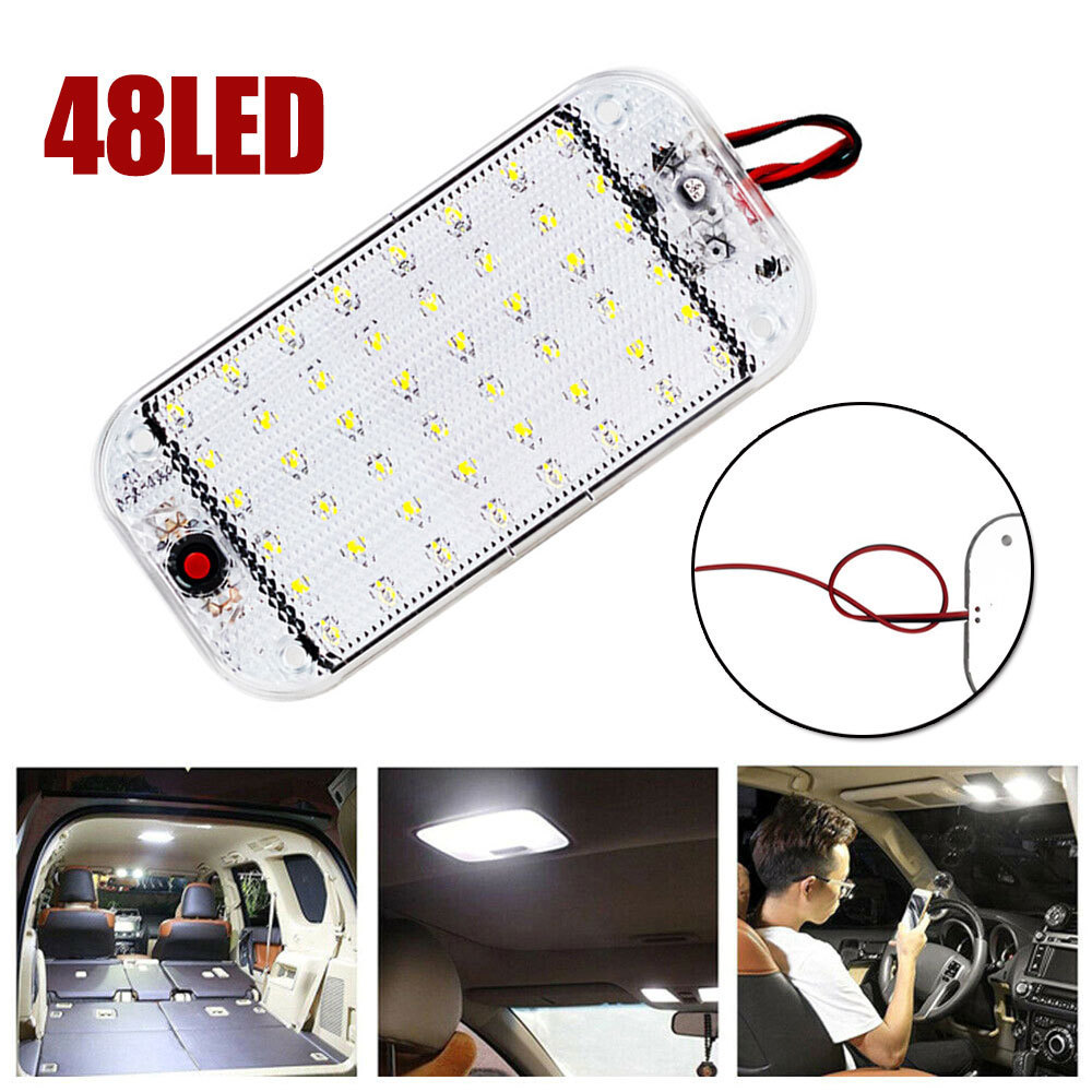 Ultra thin and bright crystal shell LED truck tricycle interior light 12-60 volt car modified reading light