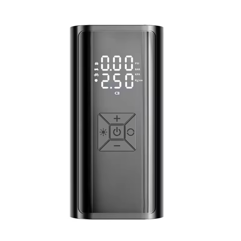 Multi-Function Wireless Air Pump for Cars Smart Power Bank with Digital Display and ABS Material Featuring a Warning Light