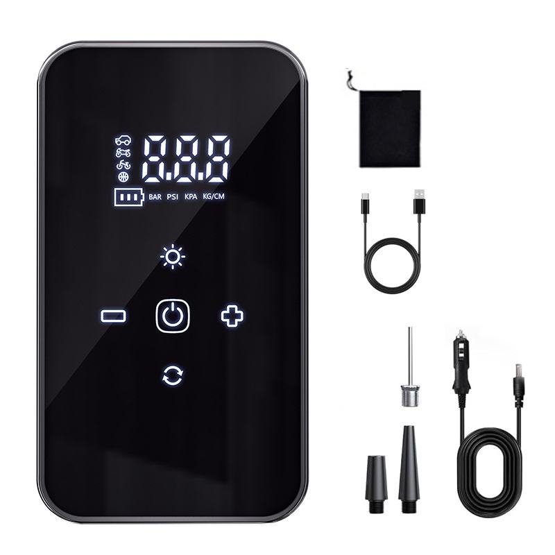 Compact Portable Car Air Pump with Digital Display ABS Material Fast-Charge Electric Air Pump