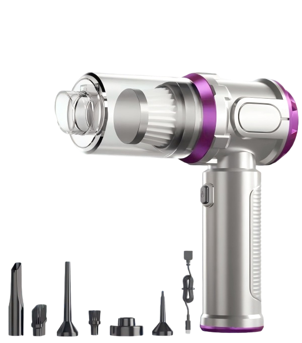 Cordless Vacuum Cleaner Brushless Motor 15KPa Suction Power 4-in-1 Vacuum, Blower, Air Pump & Inflator Dual-Use for Home & Car